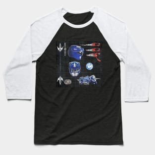 Blue Power Weapons Baseball T-Shirt